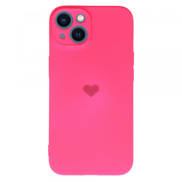 Viedtālruņa aizmugurējais vāciņš Apple iPhone 14 Silicone Heart - Dažādās krāsās