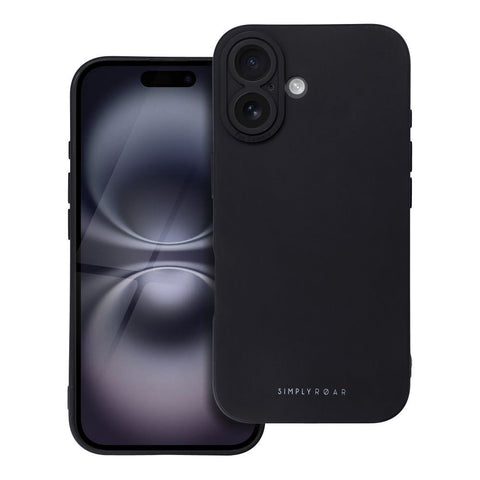 Viedtālruņa aizmugurējais vāciņš Apple iPhone 16 Luna - Melna