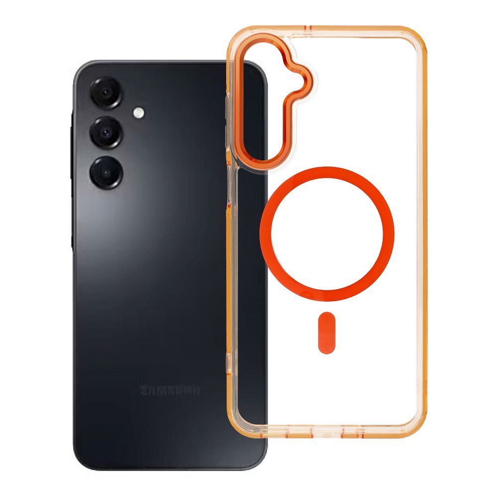 Samsung Galaxy A16 Clear Hyb Mag - Oranža
