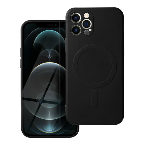 Apple iPhone 12 Pro Silicone Mag - Melna