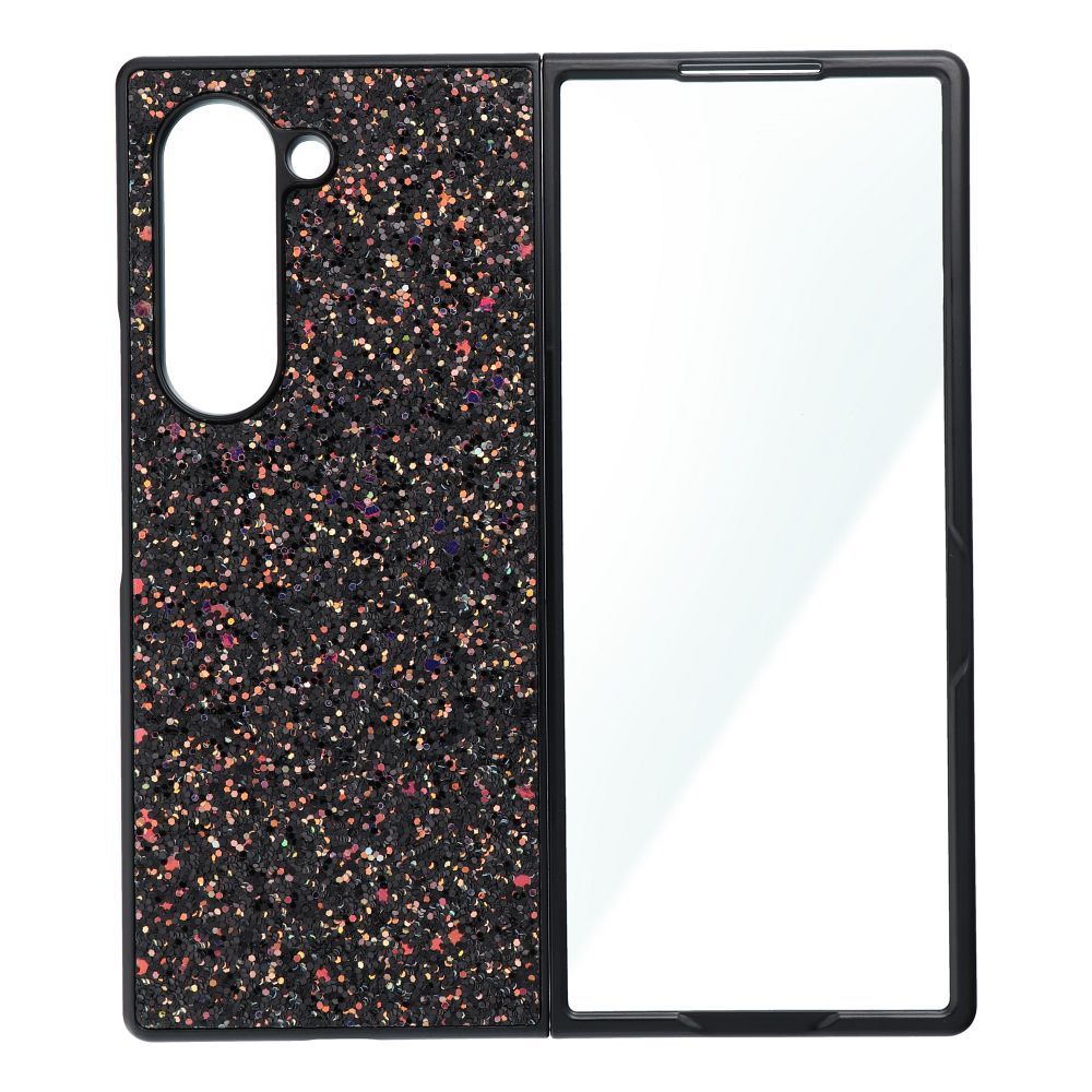 Viedtālruņa aizmugurējais vāciņš Samsung Galaxy Fold 6 Shining case - Melna