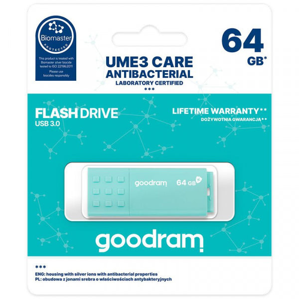 Ārējā atmiņa Goodram 64GB USB 3.0 USB-A - Dažādās krāsās