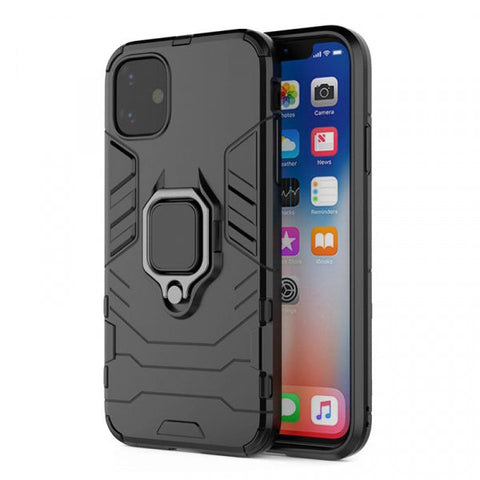 Viedtālruņa aizmugurējais vāciņš Xiaomi Redmi 9at Ring Armor - Melna