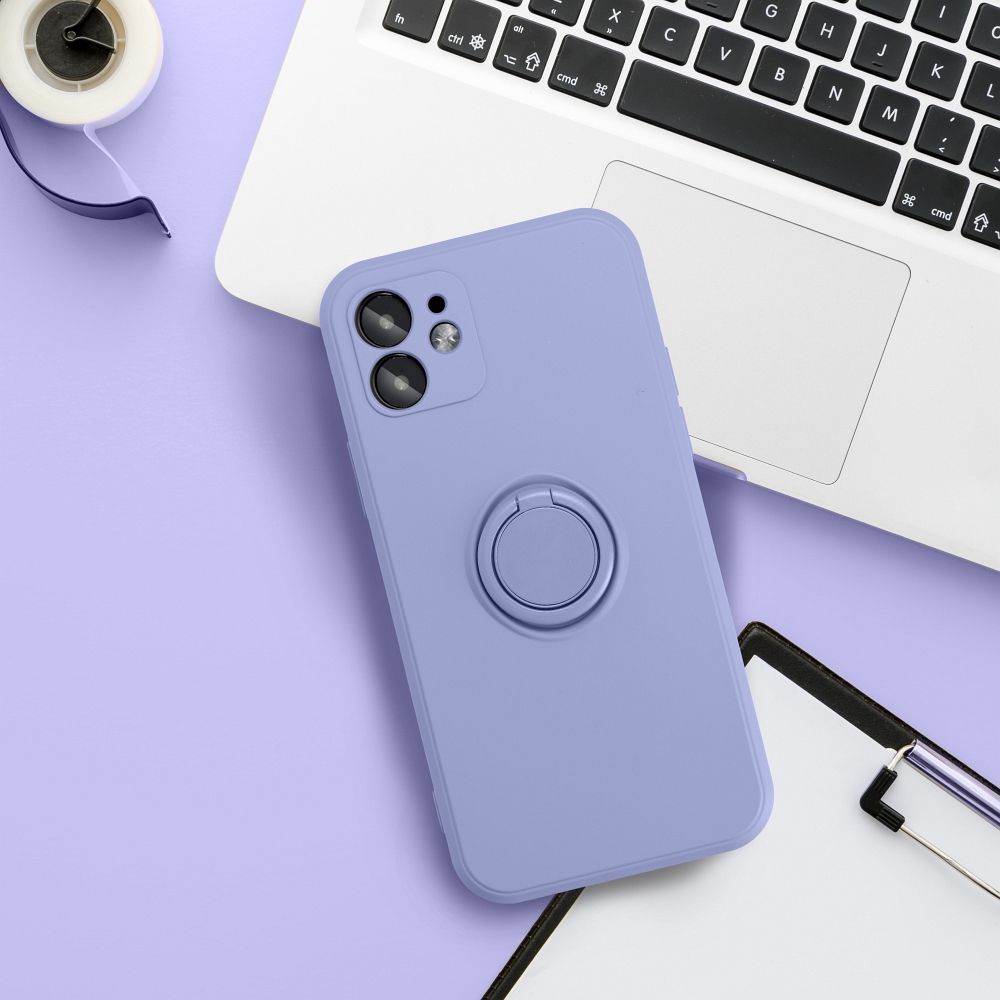 Viedtālruņa aizmugurējais vāciņš Apple iPhone 16 Pro Max Silicone ring - Violeta