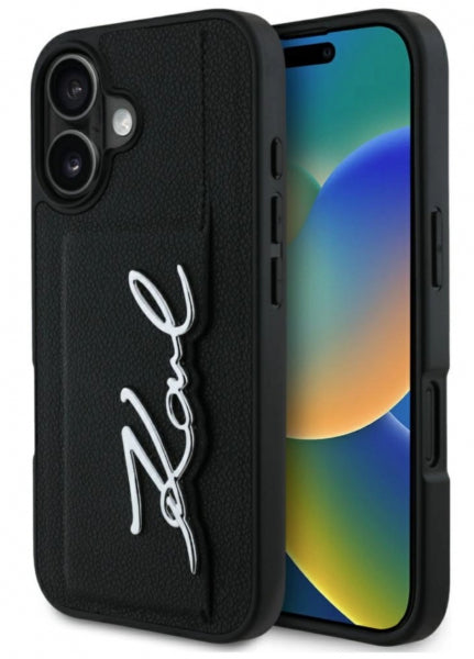 Задняя крышка для смартфона Apple iPhone 16 Cardslot Metal Logo - Черная