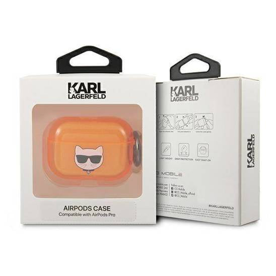 Austiņu apvalks Apple Airpods Pro - Oranža ar dizainu