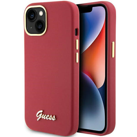 Viedtālruņa aizmugurējais vāciņš Apple iPhone 14 Scr Met Logo - Sarkana