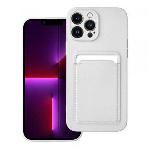 Viedtālruņa aizmugurējais vāciņš Apple iPhone 13 Pro Max Card Case - Balta