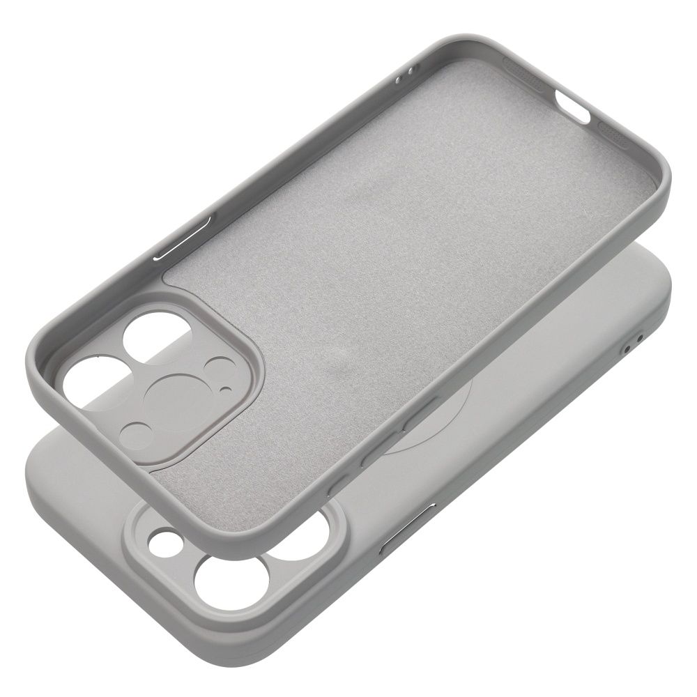 Viedtālruņa aizmugurējais vāciņš Apple iPhone 15 Pro Max Silicone Mag - Pelēka