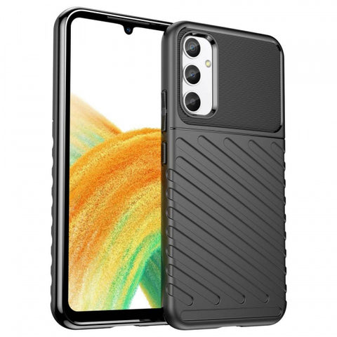 Viedtālruņa aizmugurējais vāciņš Samsung Galaxy dažādiem modeļiem Thunder - Melna