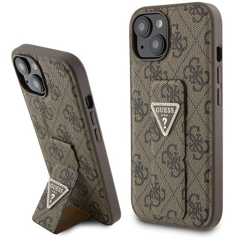 Smartphone Case for Apple iPhone 13, iPhone 14, iPhone 15 Grip Stand 4G - Brown