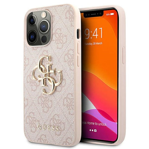 Viedtālruņa aizmugurējais vāciņš Apple iPhone 13 Pro Big Metal Logo - Rozā
