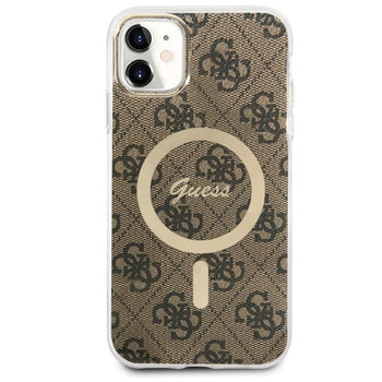 Viedtālruņa aizmugurējais vāciņš Apple iPhone 11 Guess GUHMN61H4STW - Brūna ar dizainu
