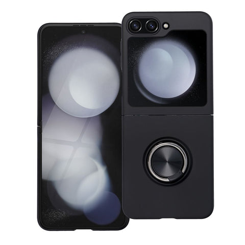 Viedtālruņa atveramais maciņš Samsung Galaxy Z Flip 5 Silicone Ring - Melna
