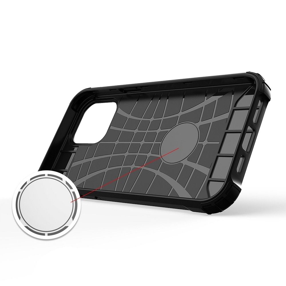 Viedtālruņa aizmugurējais vāciņš Apple iPhone 13 ARMOR Case - Melna