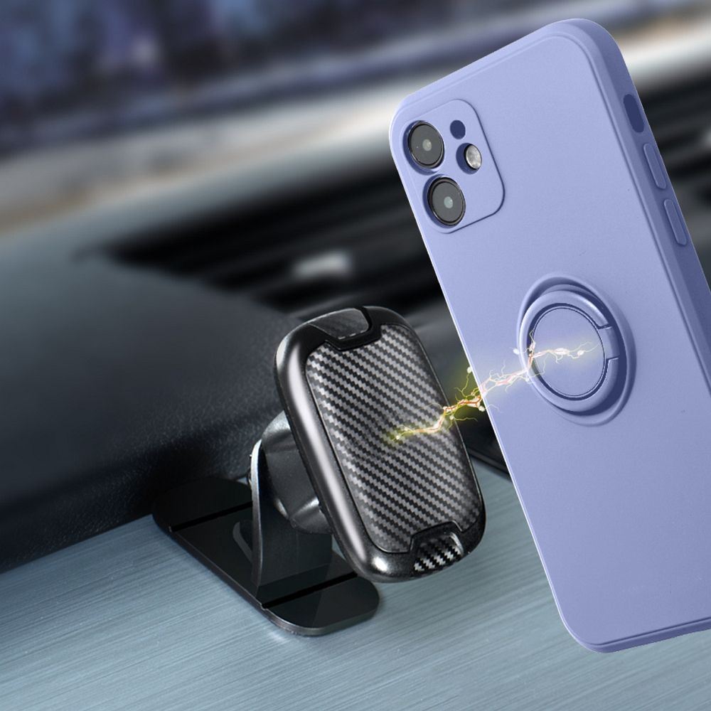 Viedtālruņa aizmugurējais vāciņš Apple iPhone 16 Pro Max Silicone ring - Violeta