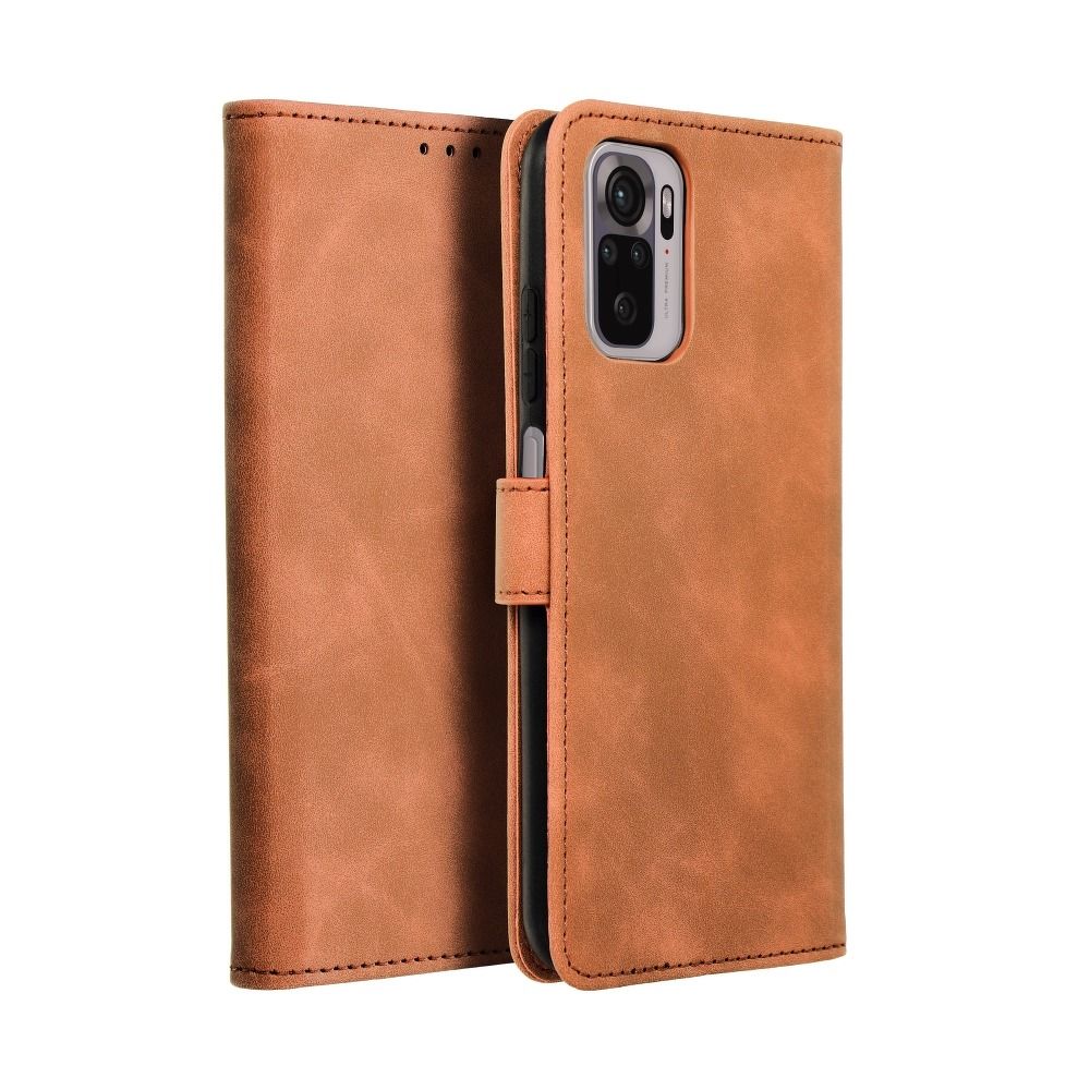 Viedtālruņa atveramais maciņš Xiaomi Redmi Note 10 4G Tender book - Brūna