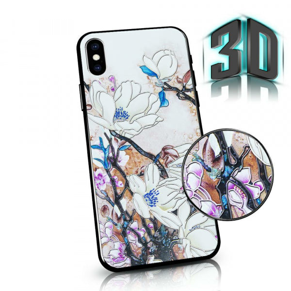 Viedtālruņa aizmugurējais vāciņš Huawei P40 Pro Flowers 3d - Dažādās krāsās