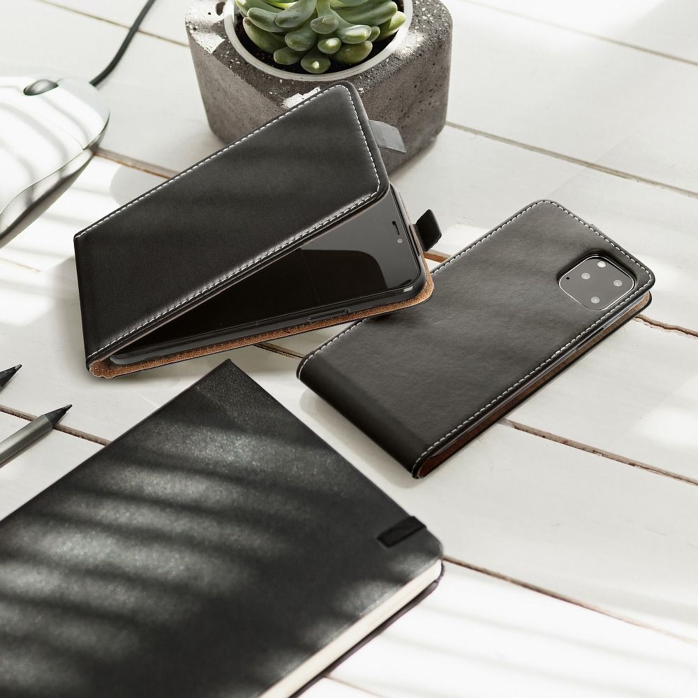 Viedtālruņa atveramais maciņš Samsung Galaxy S20 Fe Flip case slim flexi - Melna