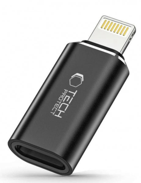 Kabeļa pārveidotājs Tech Protect Lightning USB-C - Melna