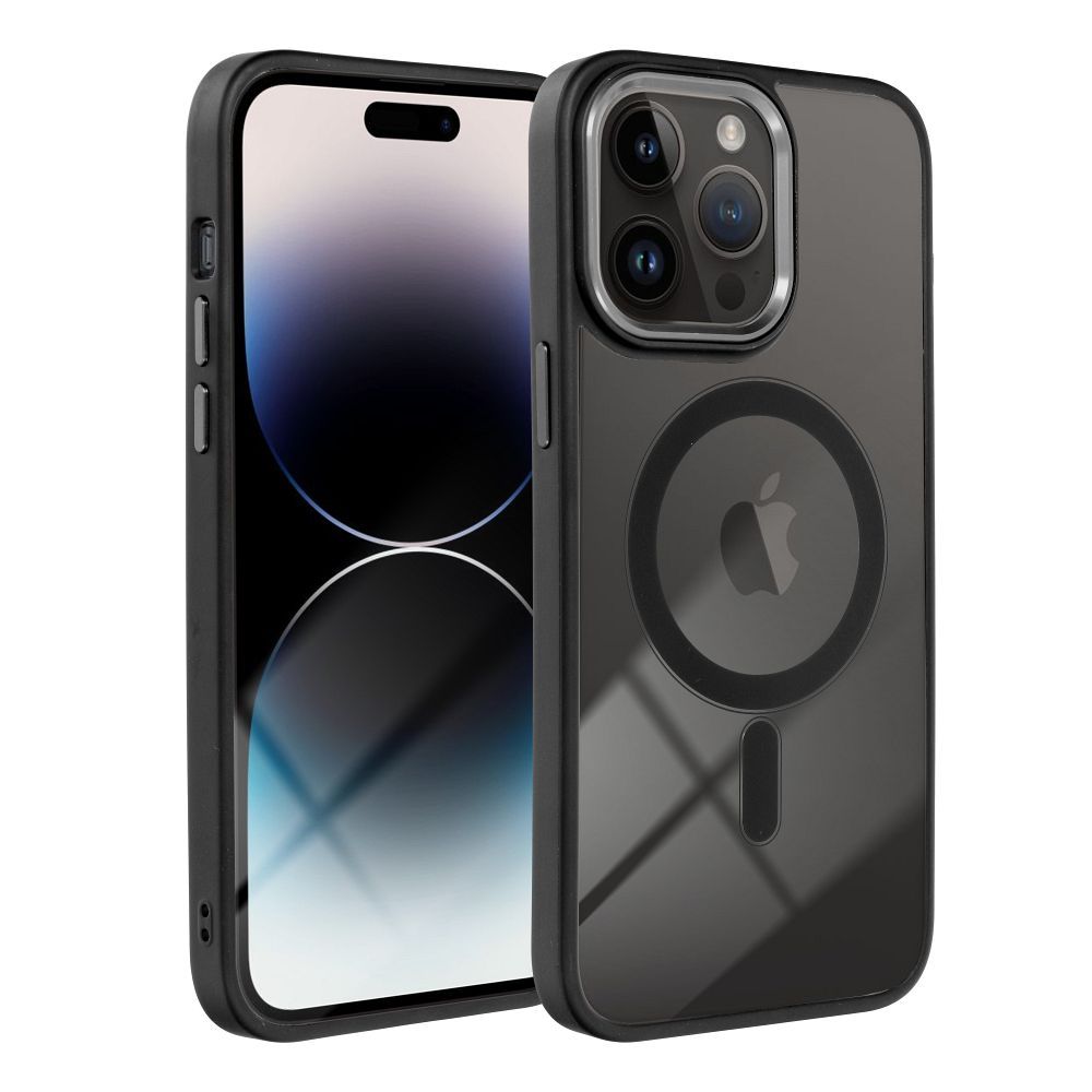 Viedtālruņa aizmugurējais vāciņš Apple iPhone 14 Color Edge Mag Cover - Melna