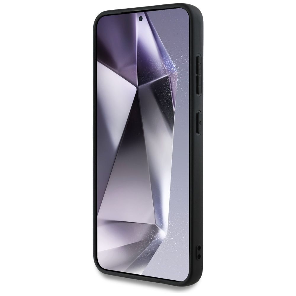 Premium vāciņš Samsung Galaxy S25 Big Metal Logo - Melna