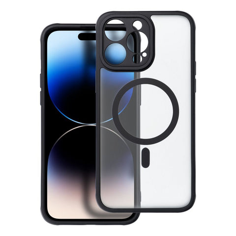 Viedtālruņa aizmugurējais vāciņš Apple iPhone 14 Pro Max Full Matte Mag - Melna,Caurspīdīga