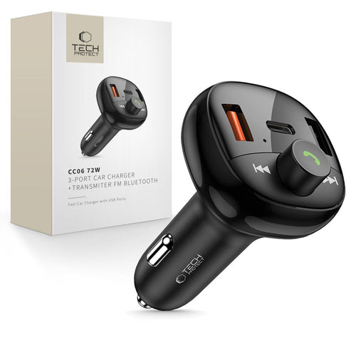 FM Modulators 2x_usb-a-usb-c Melna CC06