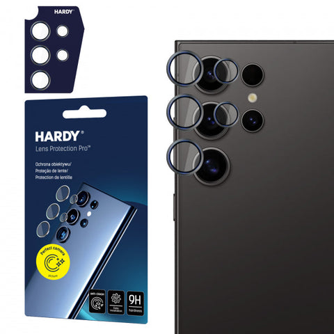 Viedtālruņa kameras aizsargstikls Samsung Galaxy S24 Ultra Hardy Lens - Melna