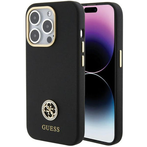 Apple iPhone 15 Pro Log Strass - Melna