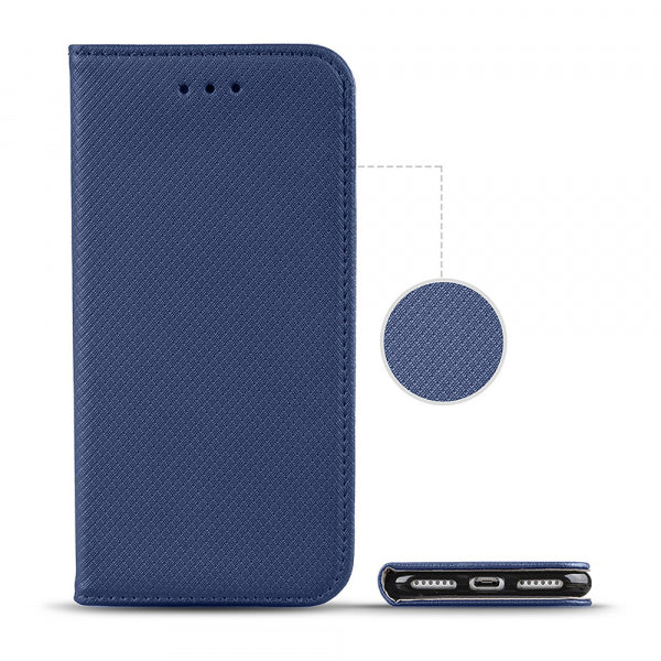 Viedtālruņa atveramais maciņš Samsung Galaxy A52 un citiem modeļiem SMARTMAGNET - Tumši zila