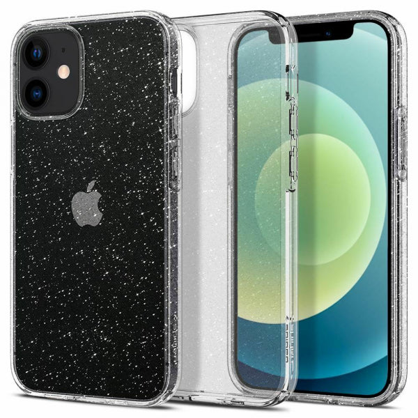 Apple iPhone 12 Pro Max Liquid Crystal Glitter - Caurspīdīga ar dizainu