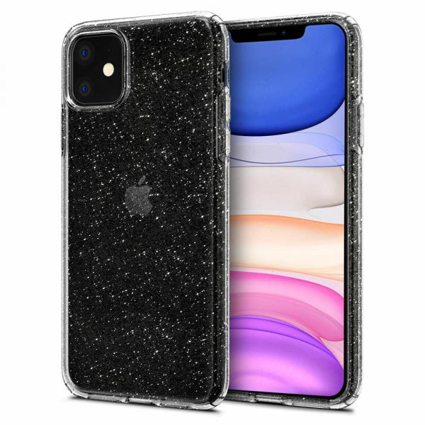 Apple iPhone 11 Liquid Crystal Glitter - Caurspīdīga ar dizainu