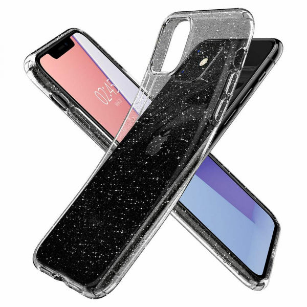 Apple iPhone 11 Liquid Crystal Glitter - Caurspīdīga ar dizainu