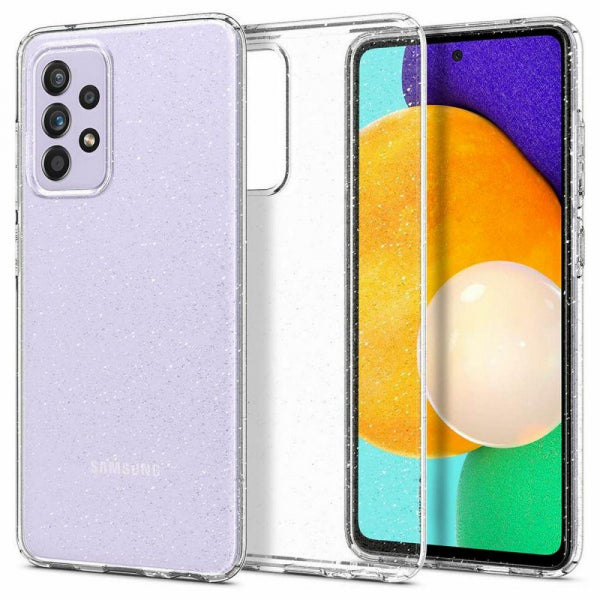 Samsung Galaxy A72 Liquid Crystal Glitter - Caurspīdīga ar dizainu