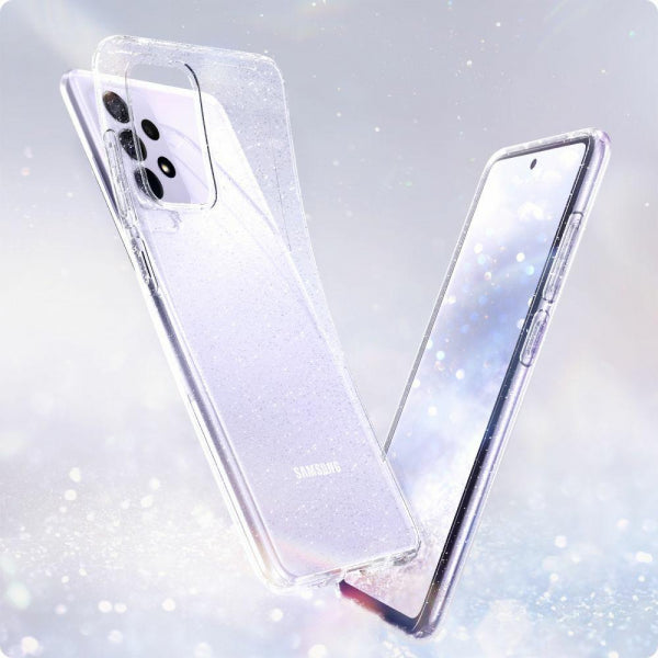 Samsung Galaxy A72 Liquid Crystal Glitter - Caurspīdīga ar dizainu