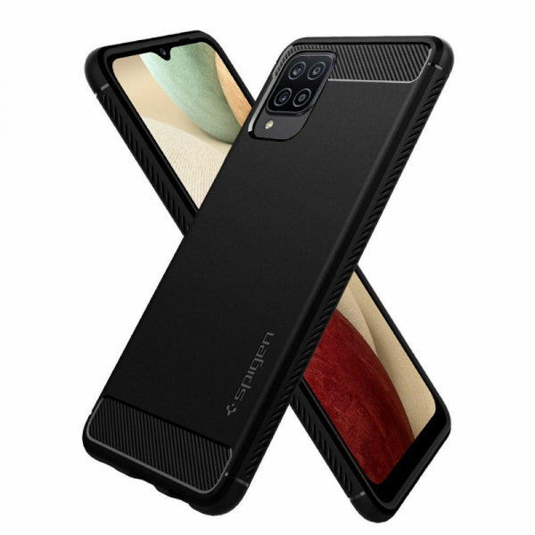 Samsung Galaxy A12 Rugged Armor - Melna