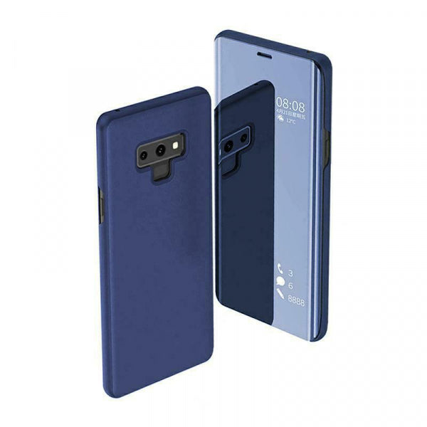 Viedtālruņa atveramais maciņš Samsung Galaxy A70 Clear View - Zila