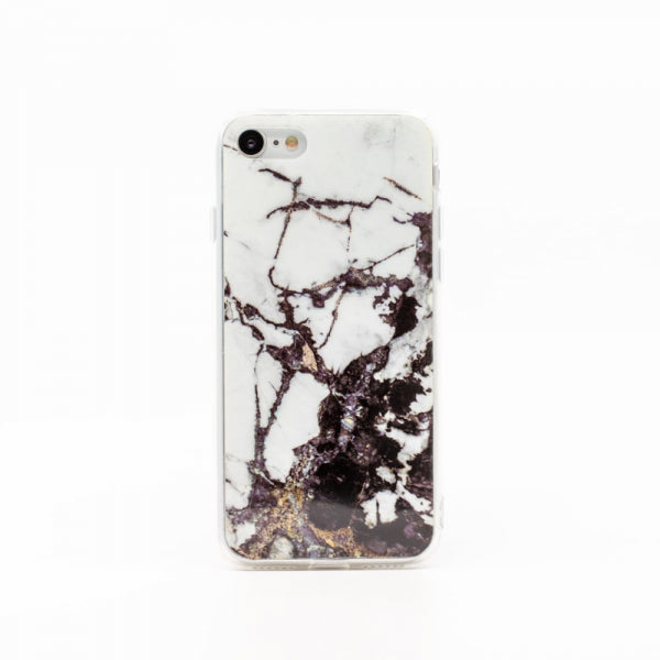 Redmi Note 9 Marble Glitter Design 2 - Balta ar dizainu