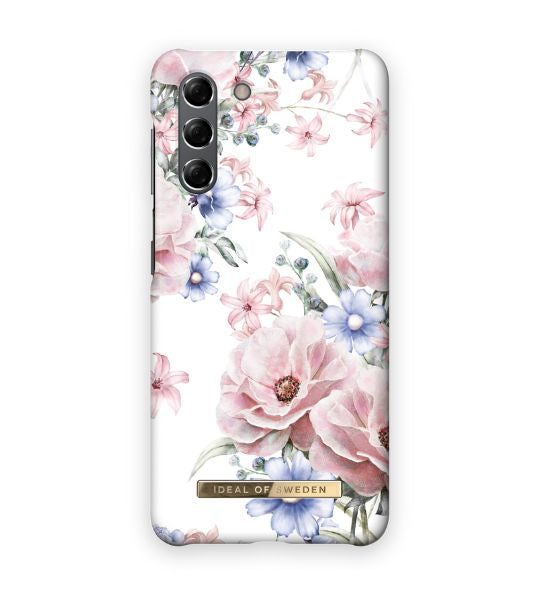 Samsung Galaxy S21 Floral Romance - Balta maigi rozā ar dizainu