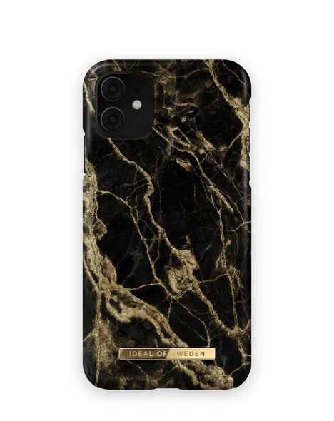 Apple iPhone 11 Golden Smoke Marble - Melna zelta ar dizainu