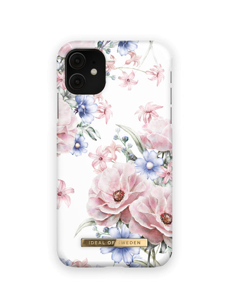 Apple iPhone 11 Floral Romance - Balta maigi rozā ar dizainu