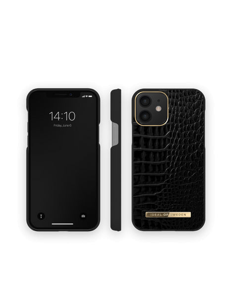 Apple iPhone 12 Neo Noir Croco - Melna