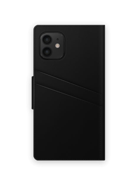 Viedtālruņa atveramais maciņš Apple iPhone 12 Intense Black Wallet - Melna