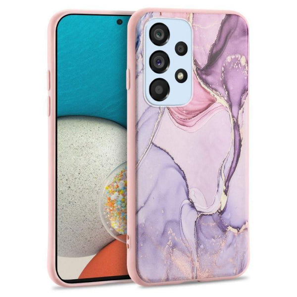 Samsung Galaxy A53 Marble2 - Rozā ar dizainu