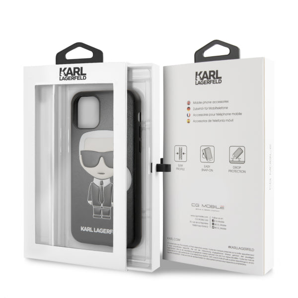 Apple iPhone 11 Karl Lagerfeld Embossed - Melna