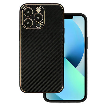 Samsung Galaxy A33 Leather Carbon - Melna