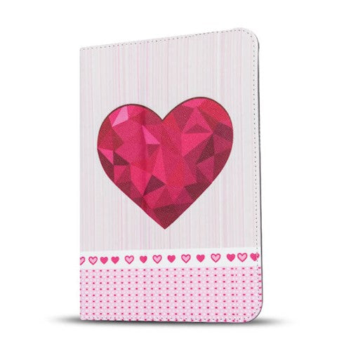 Universal tablet case 9-10in white-pink with design / Blue-pink with design - Various colors
