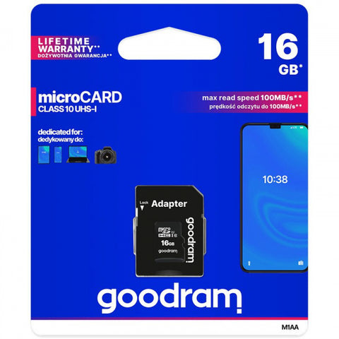 Ārējā atmiņa Goodram Uhsiclass10 16gb - Melna