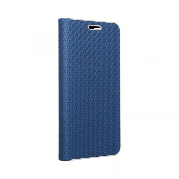 Viedtālruņa atveramais maciņš Samsung Galaxy S21 Fe Luna Book Carbon - Zila